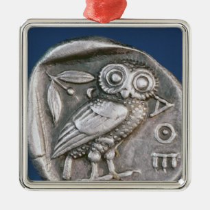 Athenian tetradrachma metal ornament