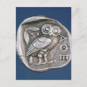 Athenian tetradrachma postcard