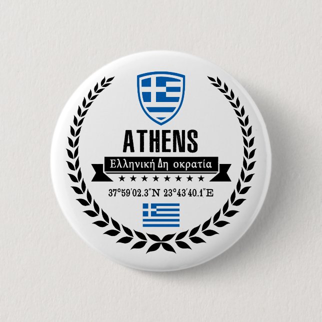Athens 2 Inch Round Button (Front)