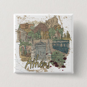 Athens 2 Inch Square Button