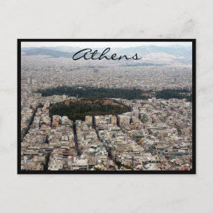 athens city streets postcard