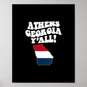 Athens Georgia Y'all Ga Southern Vacation Poster