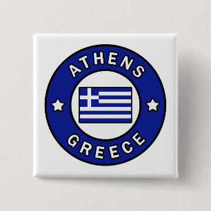 Athens Greece 2 Inch Square Button