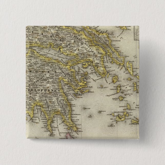 Athens, Greece 2 Inch Square Button (Front)
