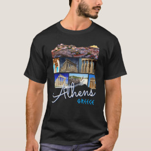 Athens Greece Acropolis Famous Sights Souvenir Fro T-Shirt