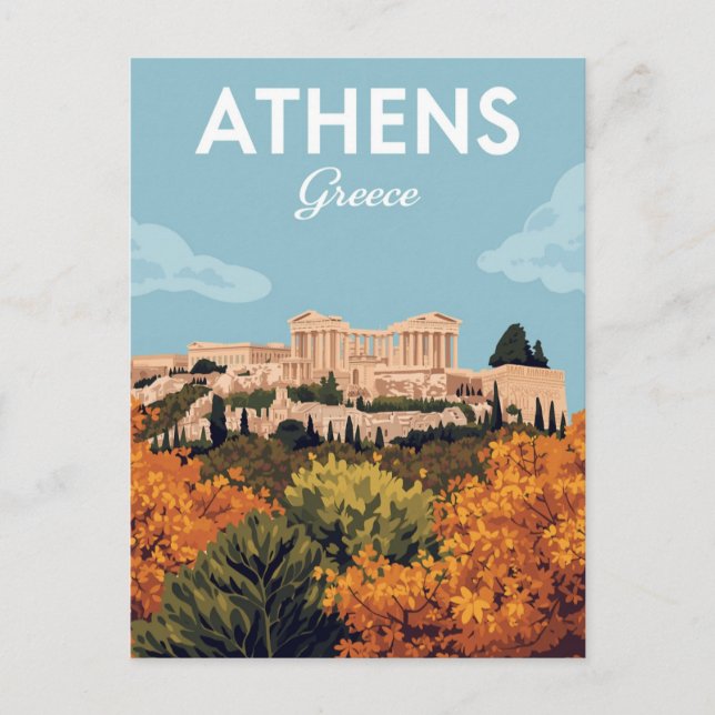 Athens Greece Acropolis Postcard (Front)