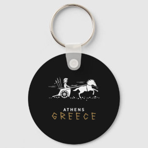 Athens Greece Chariot Travel Vacation Men And Boys Keychain