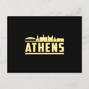 Athens Greece City Skyline Cityscape Funny Gift Postcard