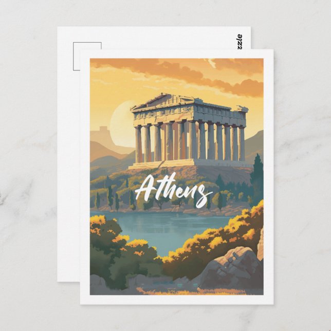 Athens Greece Famous Travel Place Postcard (Front/Back)
