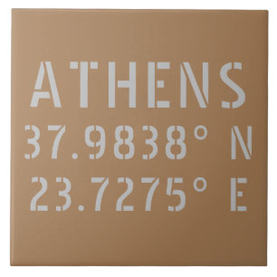 Athens Greece Latitude Longitude Tile