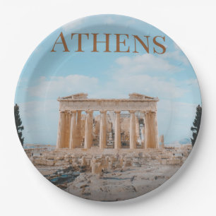 Athens Greece Paper Plate