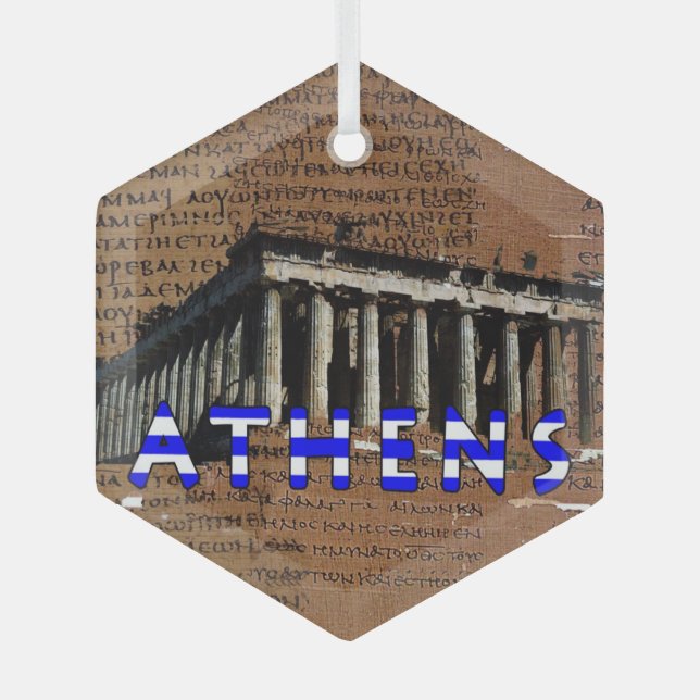 Athens Greece Parthenon Acropolis Ornament (Front)