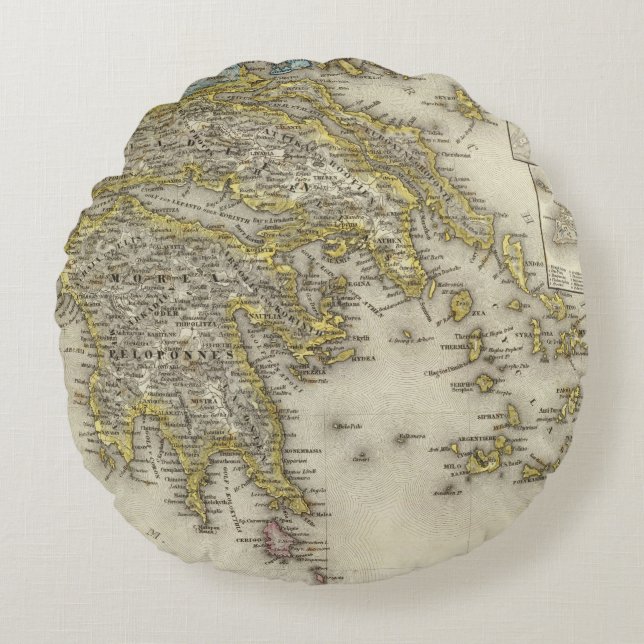 Athens, Greece Round Pillow (Front)