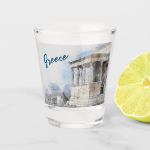 Athens Greece Shot Glass – Ancient Ruins Souvenir