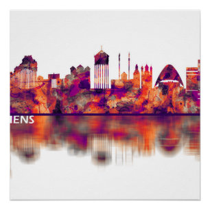 Athens Greece Skyline Poster