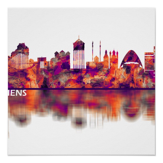 Athens Greece Skyline Poster (Front)