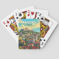 Athens Greece Travel Art Vintage
