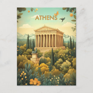 Athens Greece Travel Postcard