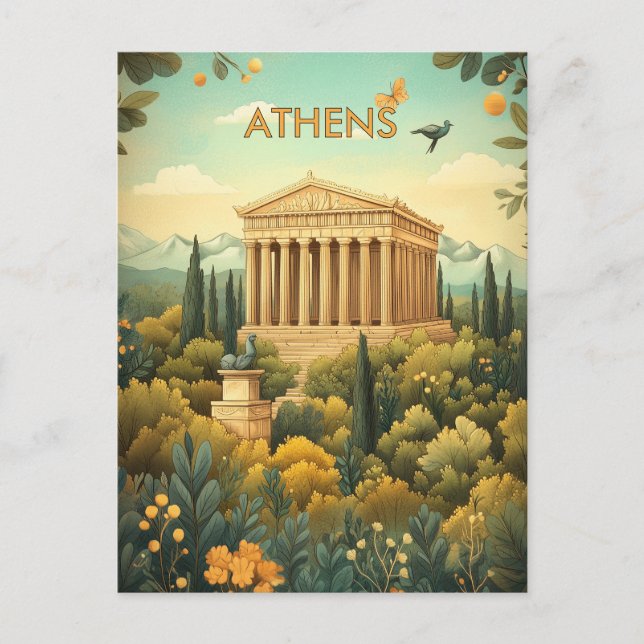 Athens Greece Travel Postcard (Front)