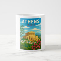 Athens Greece Vintage Travel Mug | Parthenon