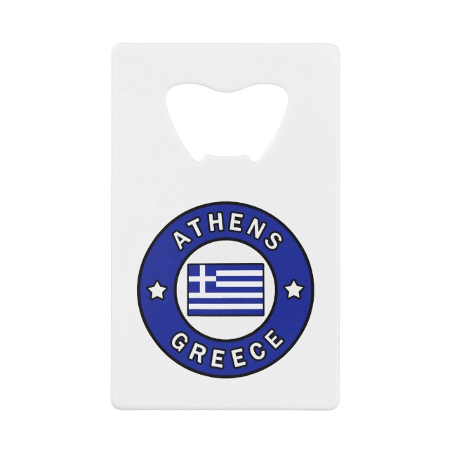 Athens Greece Wallet Bottle Opener (Front)