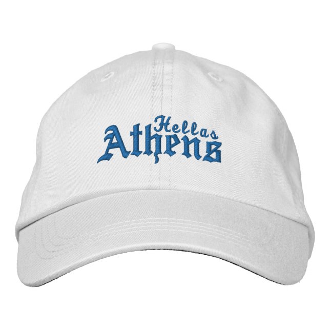 Athens Hellas Embroidered Baseball Hat (Front)