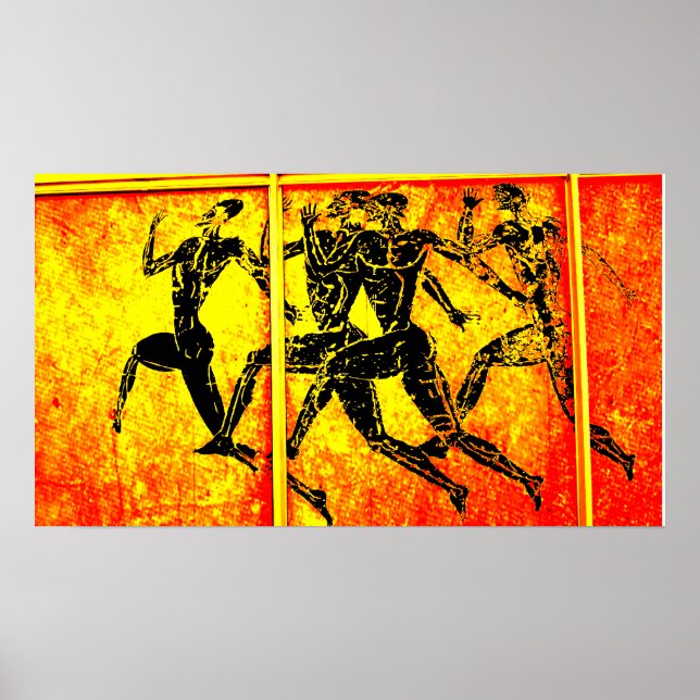 Athens Marathon Orange Print (Front)
