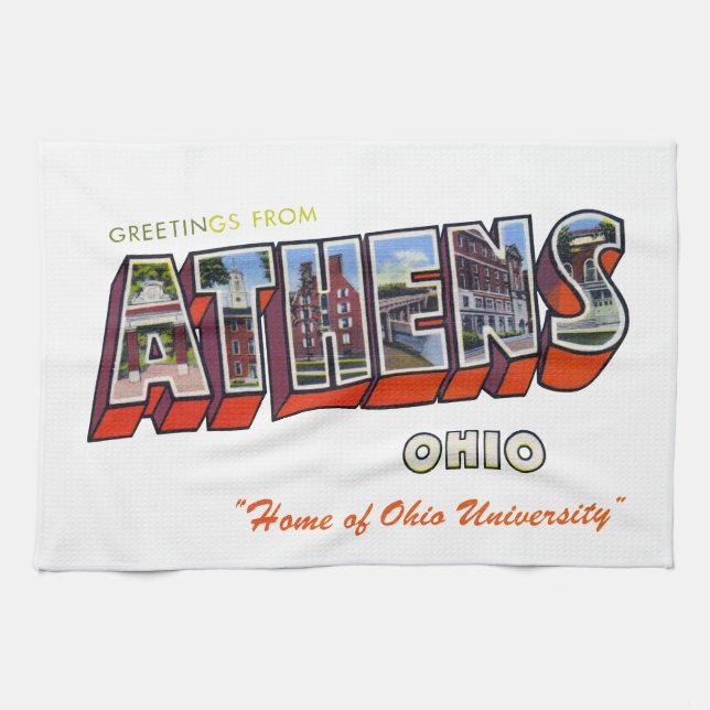 Athens Ohio Kitchen Towel (Horizontal)