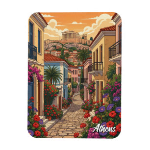 Athens Plaka Greece Travel Magnet