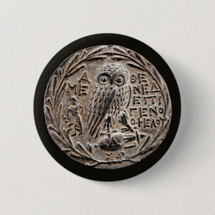 Athens Silver Tetradrachm 2 Inch Round Button