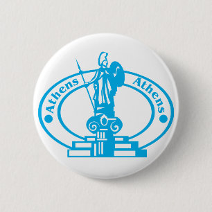 Athens Stamp 2 Inch Round Button