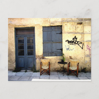 Athens street Patio Postcard