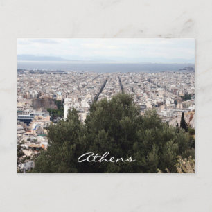 athens view postcard