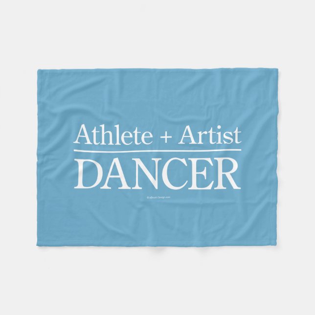Athlete + Artist = Dancer Fleece Blanket (Front (Horizontal))