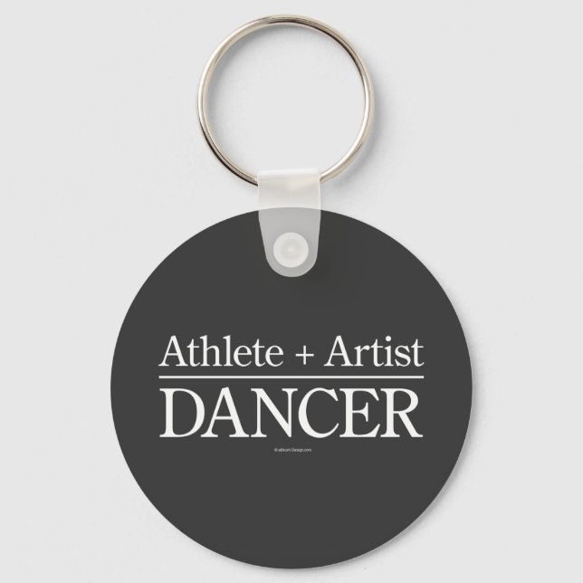 Athlete + Artist = Dancer Keychain (Front)
