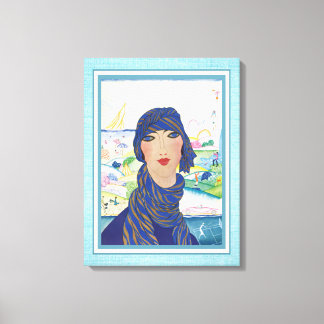 Athlète féminine vintage Art déco