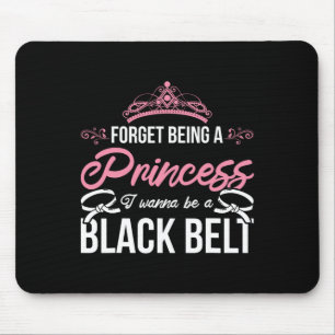 Athlete Karate Girl Sparring Black Belt Women Gift Mouse Pad
