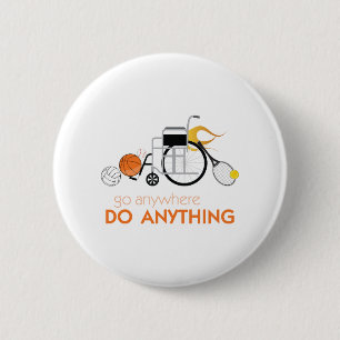 Athlete On Wheels 2 Inch Round Button