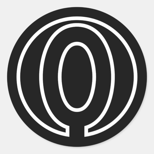 Athletes Number 0 circle shape Classic Round Sticker (Front)