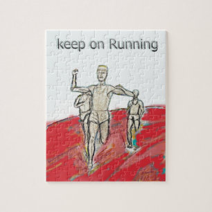 athletes, running , marathon race rdesign jigsaw puzzle