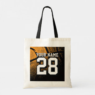 Athletic basketball tote bag for sports fans