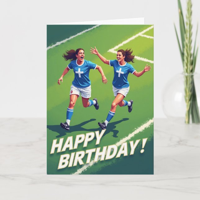 Athletic Birthday Cheer Card (Front)