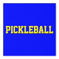Athletic Bright Yellow PICKLEBALL On Vivid Blue