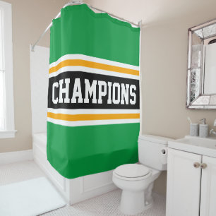 Athletic CHAMPIONS Green Black Orange Stripes