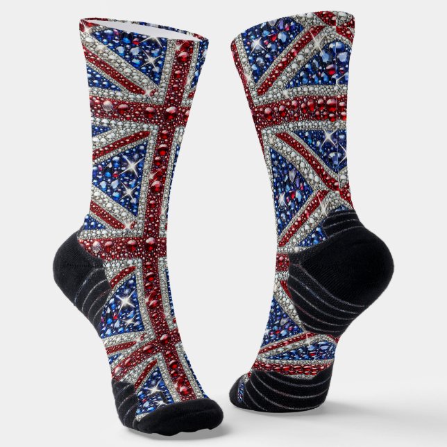 Athletic Crew Sock with British Colours (Angled)