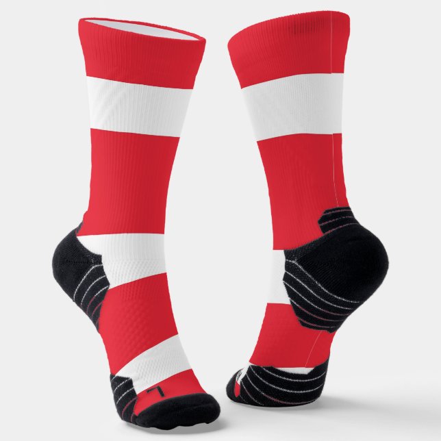 Athletic Crew Sock with flag of Austria (Angled)