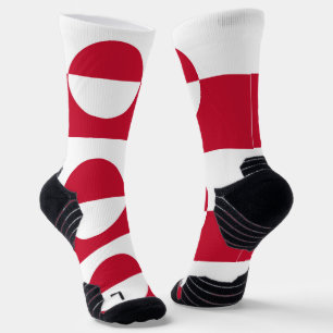 Athletic Crew Sock with flag of Greenland