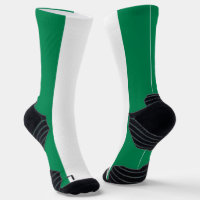 Athletic Crew Sock with flag of Nigeria