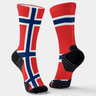 Athletic Crew Sock with flag of Norway