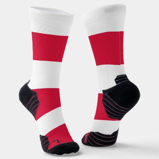 Athletic Crew Sock with flag of Poland (Angled)